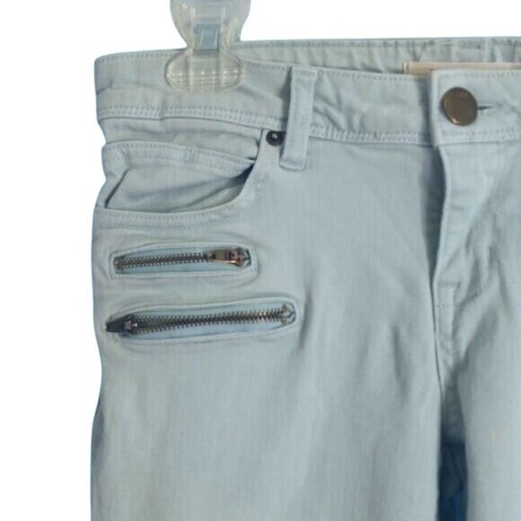 Life In Progress Size 27 Jeans Womens Denim Blue Skinny Fit Zippers Steampunk - Picture 8 of 12